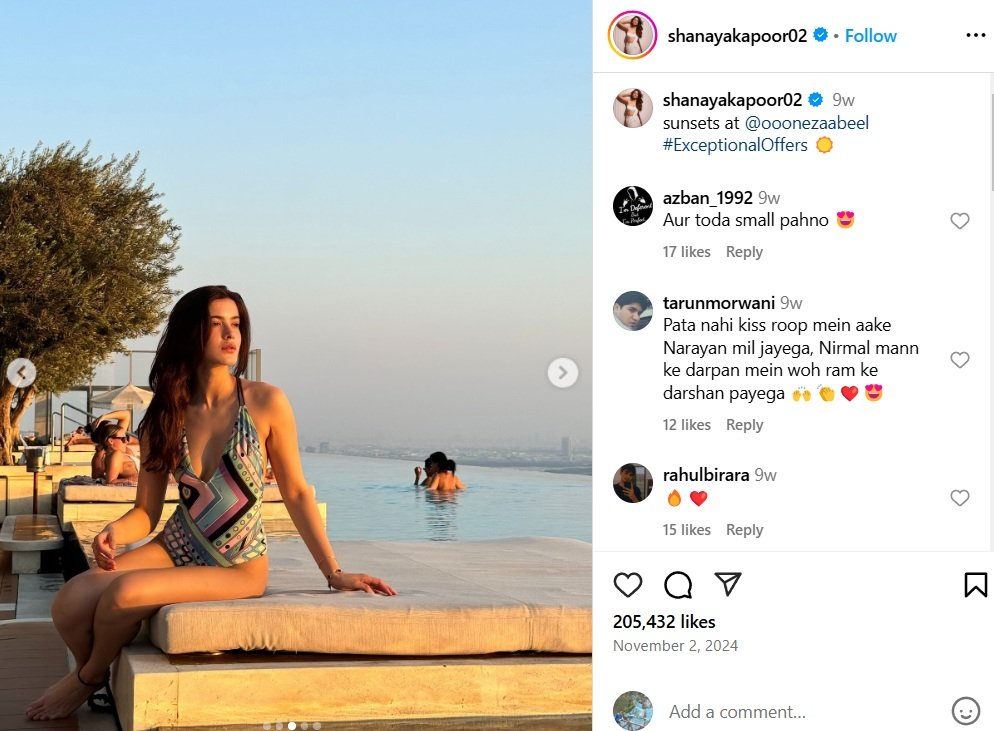 Shanaya Kapoor Halter-Neck Chic bollywoodlifes.in