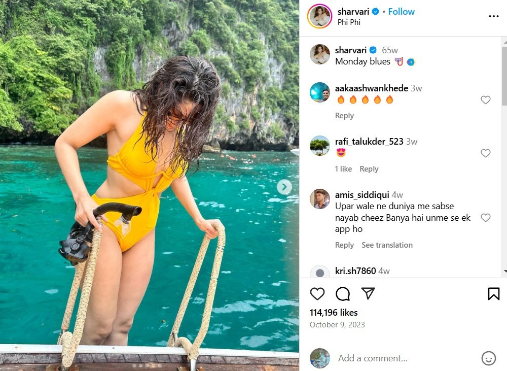 Sharvari Wagh Tropical Vibes bollywoodlifes.in