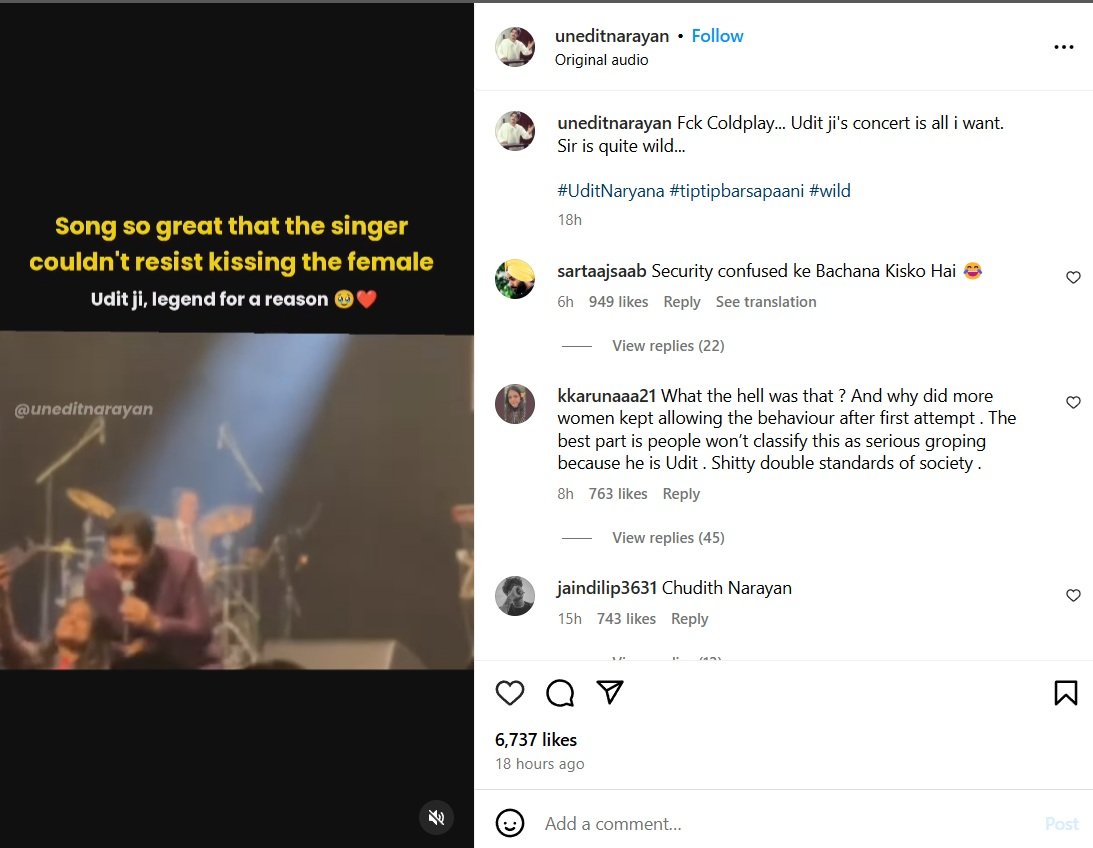 Udit Narayan Reacts to Viral Kiss Video, Calls It Deewangi Bollywoodlifes.in