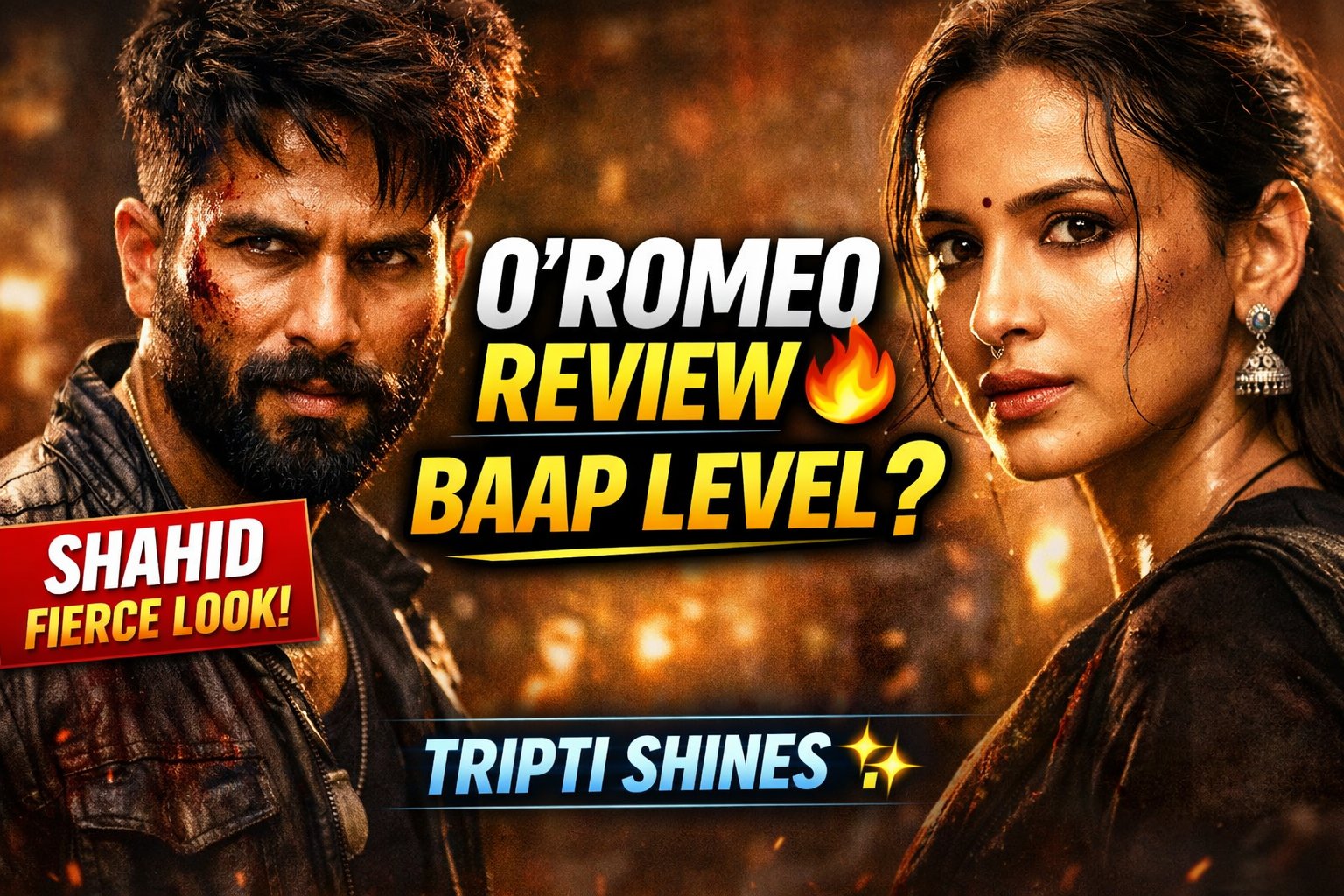 New Movie O’Romeo Review Shahid Fierce Tripti Shines bollywoodlifes.in