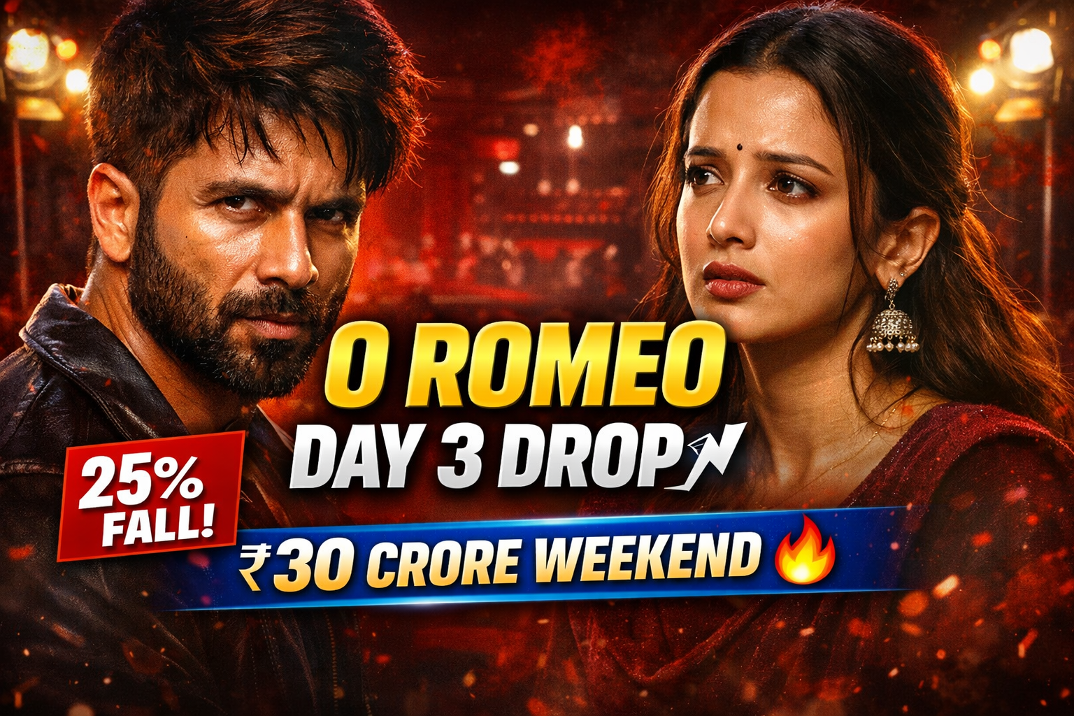 O Romeo Day 3 Box Office: 25% Dip Crosses ₹30 Crore Weekend