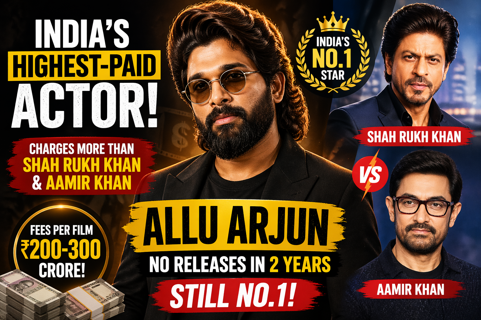 Allu Arjun Tops India Rich List No Releases in 2 Years Yet Highest-Paid Actor bollywoodlifes.in