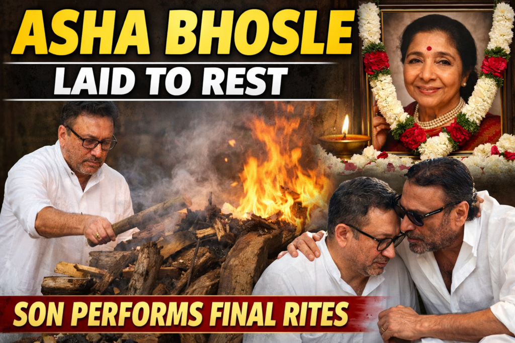 Asha Bhosle Laid to Rest, Son Performs Final Rites