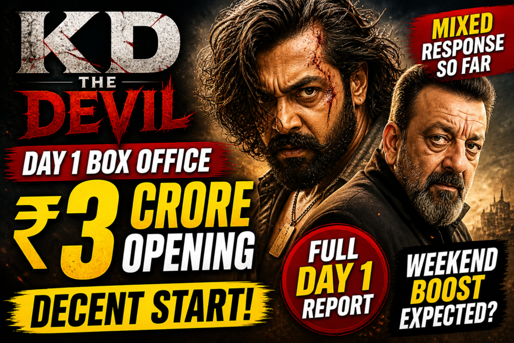 KD The Devil Day 1 Box Office ₹3 Cr Opening for Dhruva